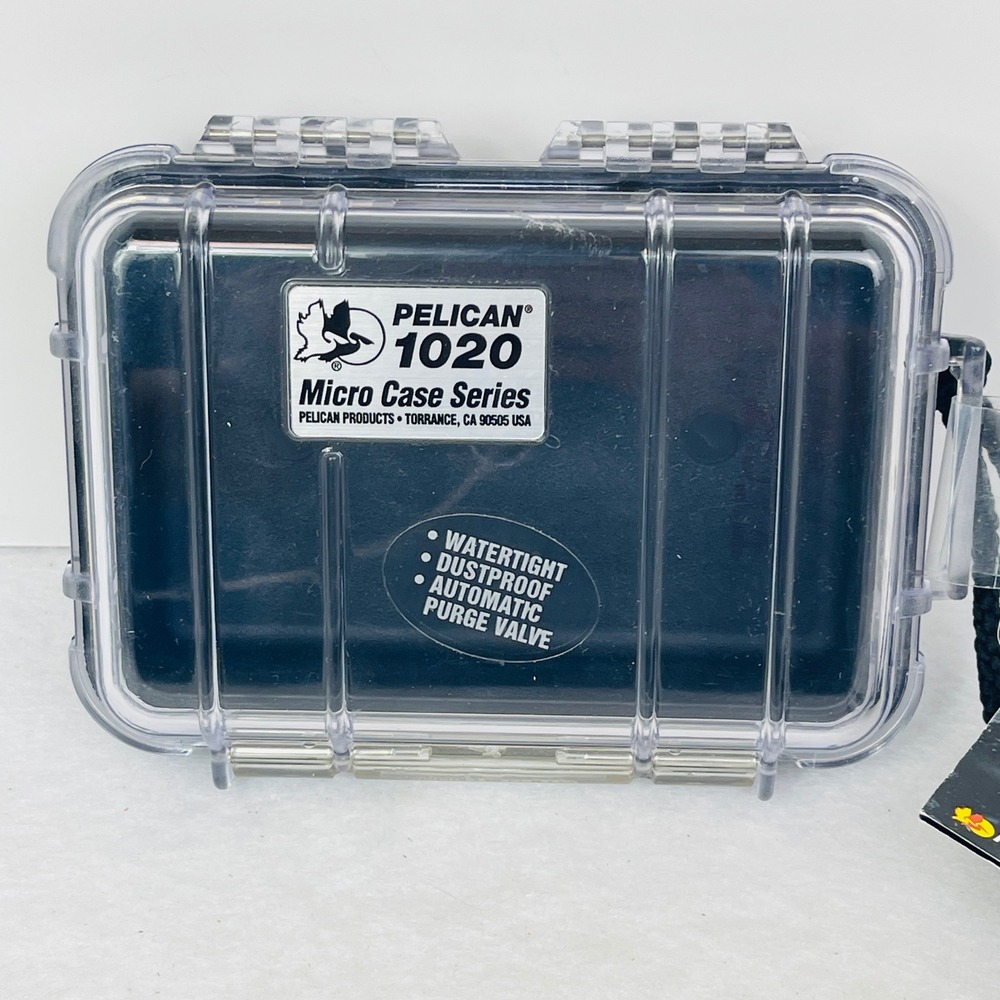 Pelican 1020 Micro Case Series Clear Black Watertight Dustproof USA Good - Picture 2 of 9